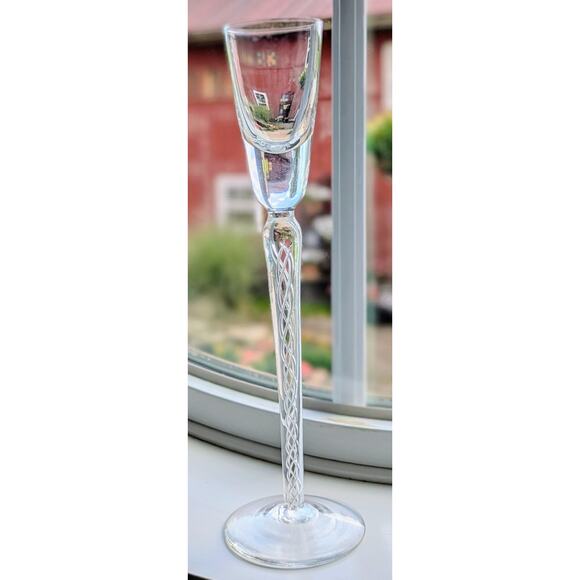 Stuart Crystal IONA ARIAL Blown Air Twist Long Stem Aperitif Cordial Glasses x 5 - Picture 6 of 9